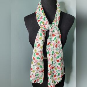Christmas String Lights Scarf Womens Fashion Multicolor 60 in x 12 in